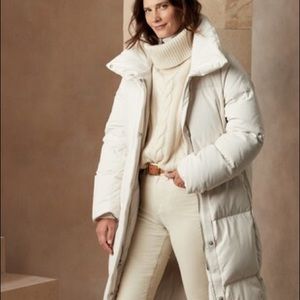 Banana Republic (BR) Water-Repellant Long Puffer Coat / Petite xs petite